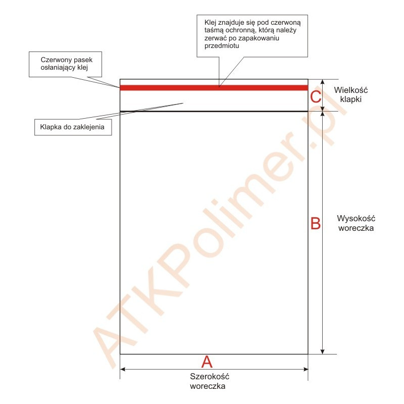 PP 25 mik 7x21,5+3 100 szt. Worki foliowe zaklejane Opakowania.eu