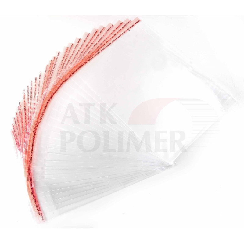 Worki foliowe zaklejane PP CAST 25 mik 30x35+5 100 szt. Opakowania.eu