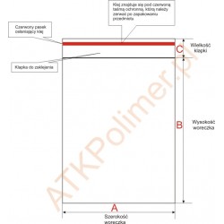 Woreczki, worki foliowe z taśmą klejącą 30x40+5 100 szt. Opakowania.eu